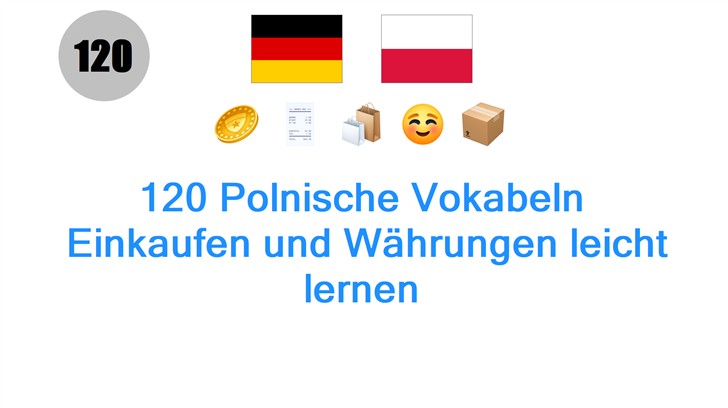 120 Polnische Vokabeln: Einkaufen und Währungen leicht lernen